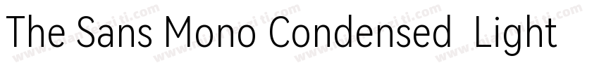 The Sans Mono Condensed  Light字体转换
